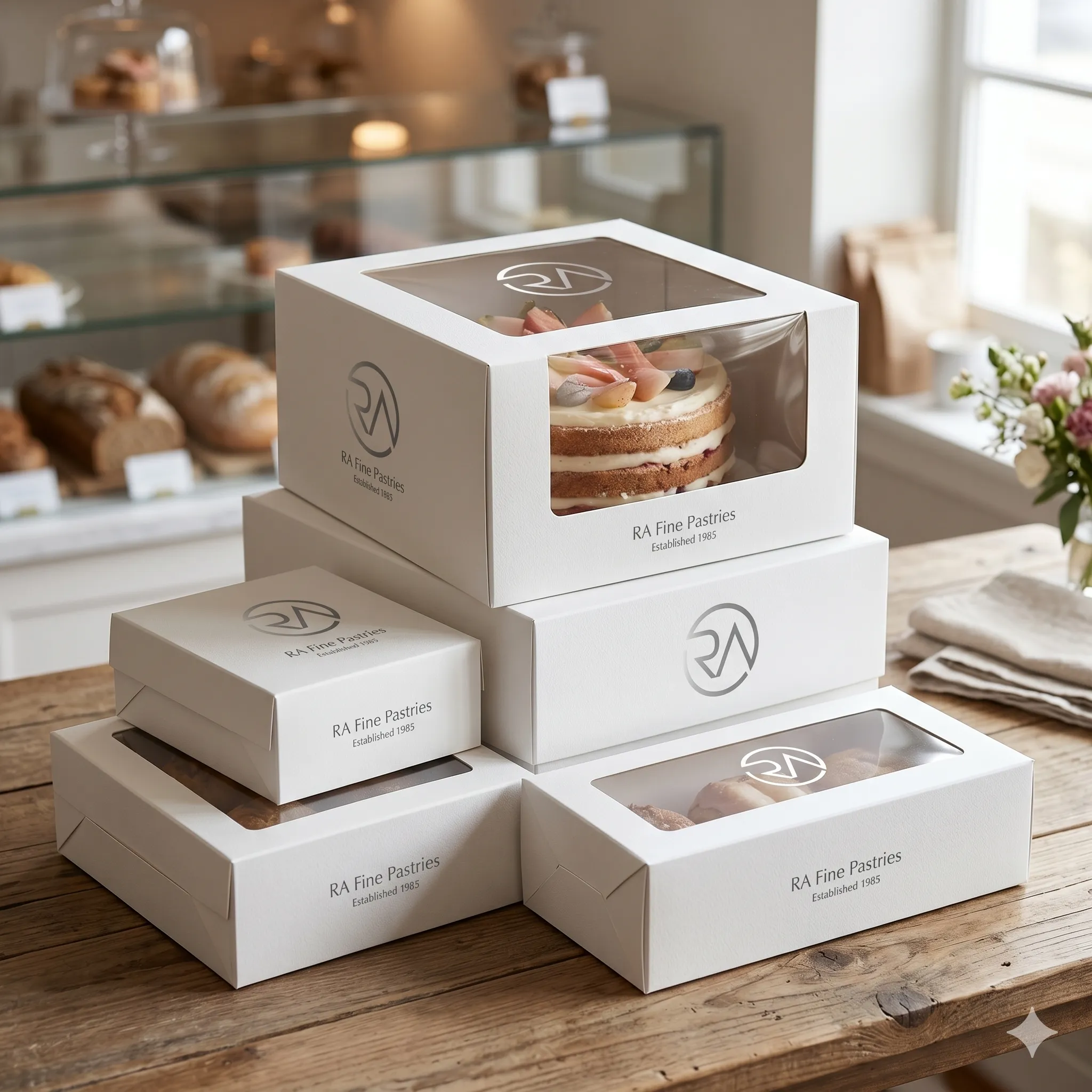 Bakery boxes for cakes and pastries