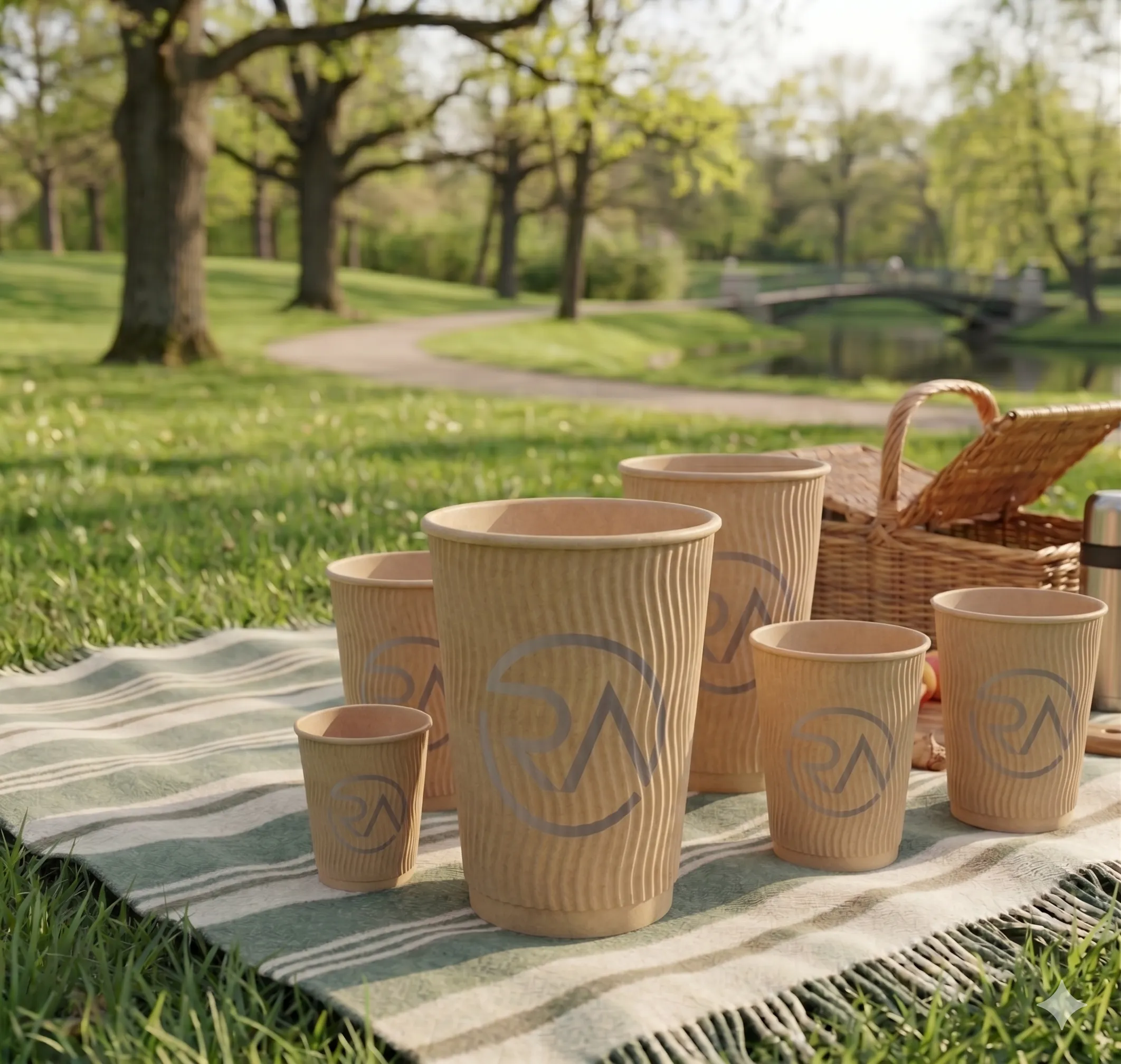 White paper cups