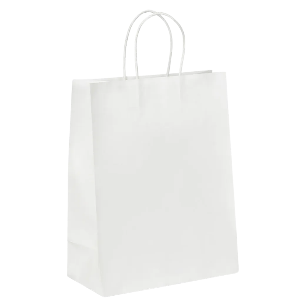 White paper carry bags
