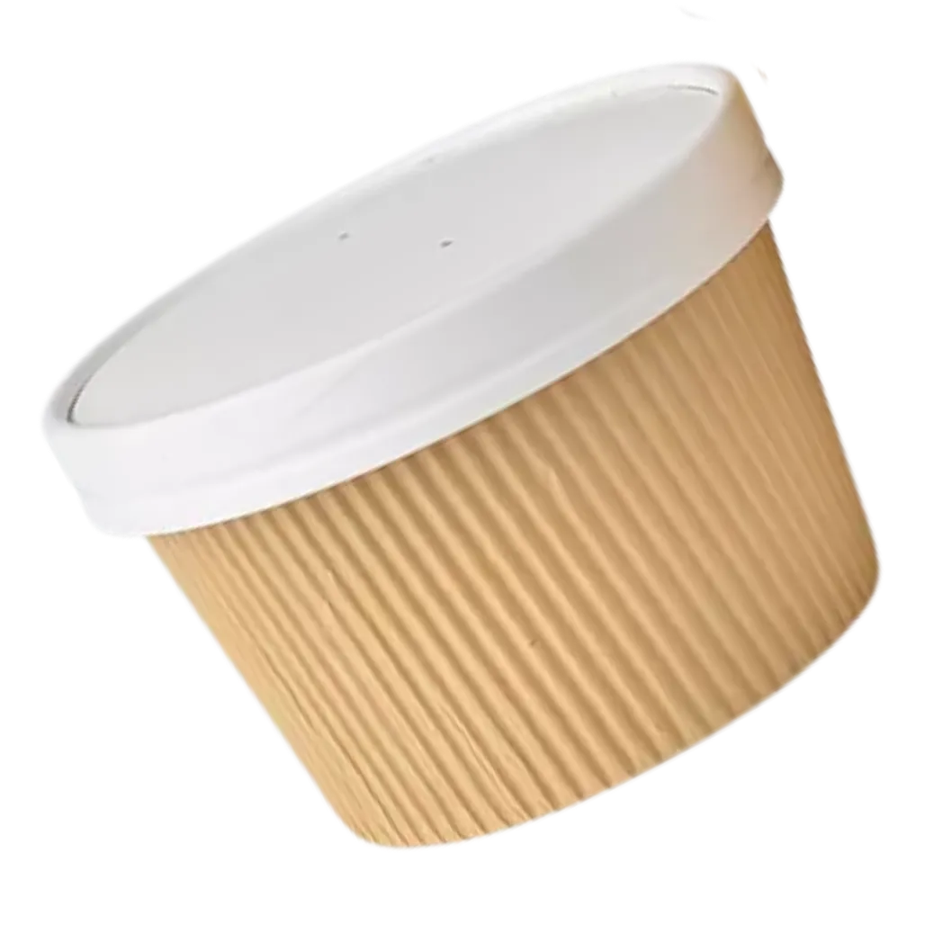 Ripple wall paper soup bowls