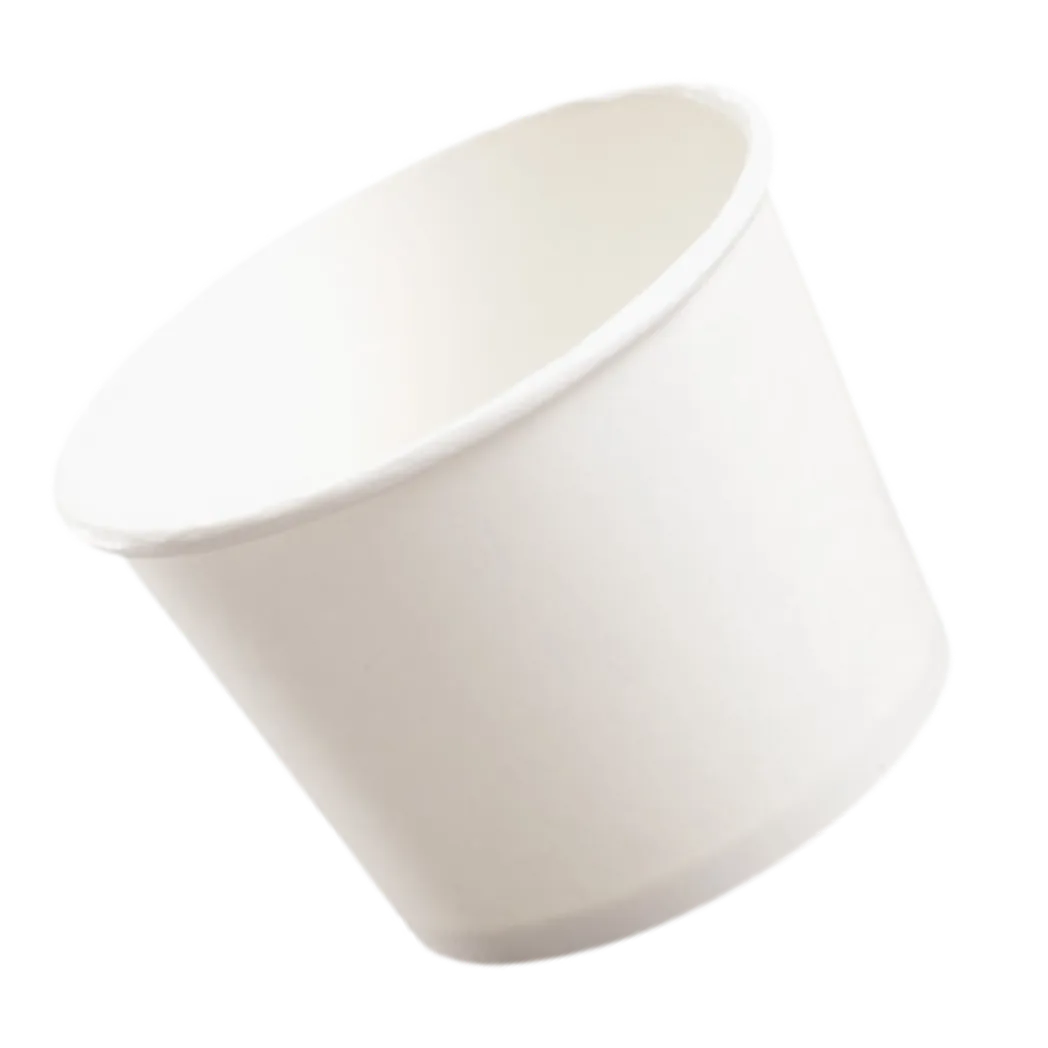 White paper soup bowls